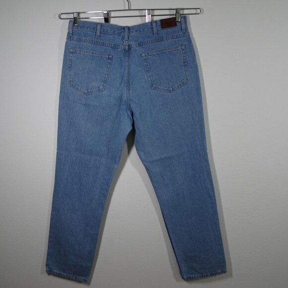 LL Bean Denim Jeans Men's Size 38x32 Blue Cotton Classic Fit - Picture 5 of 9